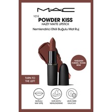 M.A.C Powder Kiss Hazy Matte Lipstick Nemlendirici Etkili Buğulu Mat Ruj - Turn To The Left