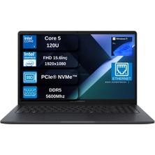 Asus Expertbook B1 B1503CVA-C58G512B4D Intel Core 5 120U 64GB Ddr5 2tb SSD 15.6"fhd 300NITS (1920 x 1080) Windows 11 Pro Taşınabilir Bilgisayar+Mouse Hediyeli B1503CVAC58G512B4DEX16