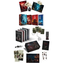 Guardian Yayınları Bir Kibritle Yok Olmak Iki Kitaplık Özel Kutu ve Kazazede 4lü Set Askeri Künye Kutulu Ciltli