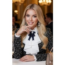 Pegu Lacivert Grogren Lux Kurdele Broş Yaka Igne Okul,işhediye,çanta,şal,gömlek Aksesuar