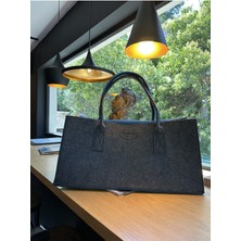 Siyah ve Mavi Alışveriş ve Taşıma Çantası, Şık ve Kullanışlı Tasarım