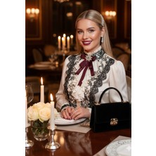 Pegu Bordo Kristal Taşlı Kurdele Broş,yaka Iğnesi ,yılbaşı Kutlama,okul,ofis