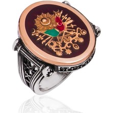 Inure Jewelry Gümüş Osmanlı Armalı Erkek Yüzük
