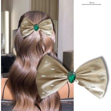 Pegu Yeşil Saten Taşlı Otomatik Özel Tasarım Toka ,hediyelik,düğün,kutlama,okul 013