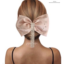 Pegu Sallantılı Pudra Saten Taşlı Otomatik Özel Tasarım Toka ,(Düğün,nişan,doğumgünü,kutlama )001