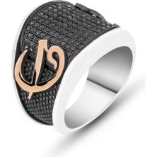 Inure Jewelry Gümüş Elif Vav Erkek Yüzük
