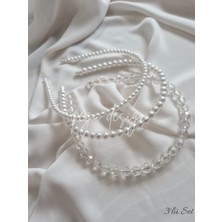 Pegu 3 Lü Set Sıralı Inci Taç , Gelin,davet ,kutlama ,günlük,