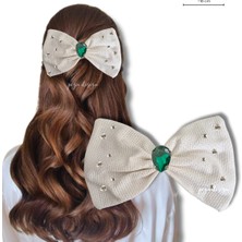 Pegu Ekru Taşlı Otomatik Özel Tasarım Toka ,hediyelik,düğün,kutlama,okul 008