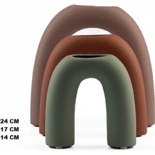 NuN Studio Seramik Üçlü Şekilli Vazo