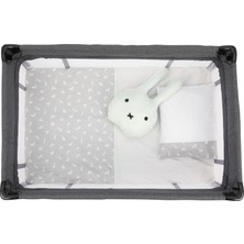 Sema Baby 6 Parça Lüks Park Yatak Bebek Uyku Seti - Happy Rabbit