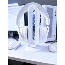 Siyah Profesyonel Oyuncu Kulaklık Standı - Modern Elips Tasarım Kulaklık Askısı