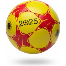 PAZAAR59 Futbol Topu Dikişli 5 No sarı ve kırmızı