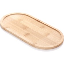 Edenza Bambu Sunumluk Yağlık Altlığı Sabunluk Altlığı Vb Çok Amaçlı Tepsi 23X12 cm