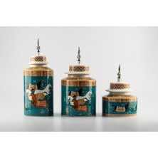 NuN Studio Seramik Üçlü Kapaklı Vazo