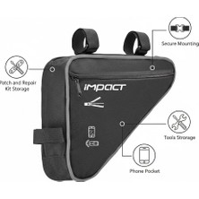 Impact Bisiklet Kadro Çantası - Fermuarlı ve Ayarlanabilir Kayışlı Üçgen Çanta - Bisiklet Alet Çantası