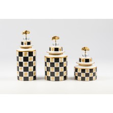 NuN Studio Seramik Üçlü Kapaklı Vazo