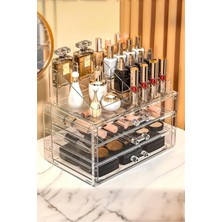 Şeffaf 3 Çekmeceli Mücevher ve Makyaj Organizer Seti