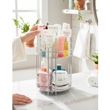 Iki Katlı Aynalı Takı ve Makyaj Organizeri, Gümüş Renk