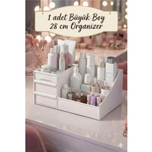 Büyük Boy Xl 28 cm Beyaz Kozmetik ve Parfüm Düzenleyici Organizer