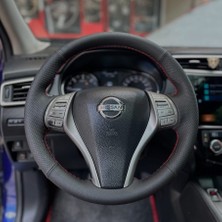 Stilix Garage Nissan Trail Qashqai 2014-2018 Araca Özel Dikmeli Direksiyon Kılıfı