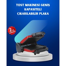 Calperia Çıkarılabilir Plakalı 2000W Tost Makinesi – Termostatlı, Kolay Temizlenir - Lisinya