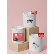 Sartre Art Umrumda Değil Rüyası 3'lü Makinede Yıkanır Kokusuz Küllük Seti