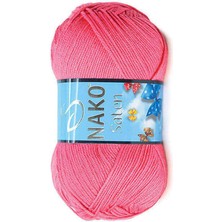 Nako Saten (5 Adet) 236 Gül Pembe Renk El Örgü Ipliği