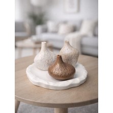 Gardenya Doğal Taş Formlu Minimal Vazo Seti