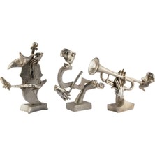 NuN Studio Üçlü Müzisyen Biblo Gümüş