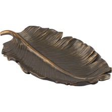 NuN Studio Dekoratif Polyester Büyük Yaprak Füme