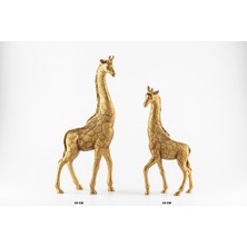 NuN Studio Ikili Zürafa Biblo Altın