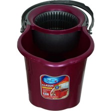 Pazarcan Spin Mop Temizlik Seti 360 Derece Döner Başlıklı Kova+Mop+Paspas+Sap Karışık Renk