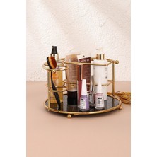 Çok Amaçlı Paslanmaz Kaplama Makyaj ve Banyo Düzenleyici Siyah Gold