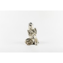 NuN Studio Çocuklu Kız Biblo Gümüş