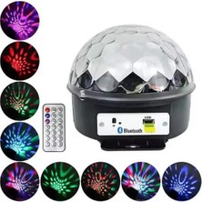 Pazarcan Disko Topu Renkli Işıklı Lazer Parti Bluetooth Bağlantılı LED Küre