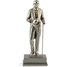 NuN Studio Bastonlu Atatürk Figürü Gümüş