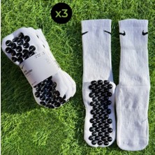 Nike 3 Çift Profesyonel Kaydırmaz Kauçuk Havlu Taban Antrenman Koşu Tenis Sporcu Çorap Seti