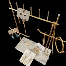 Gold Beyaz Takı Standı, Şık ve Kullanışlı Dekorasyon Aksesuarı