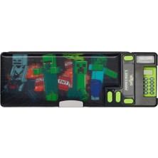 Smiggle Minecraft Pop-Out Kalemlik – Çok Bölmeli Lisanslı Okul Kalem Kutusu / Yeşil
