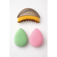 Busstier Lenfatik Drenaj Kuru Fırça Yüz Vücut Masaj, 2 Adet Yıkanabilir Yüz Peeling Süngeri