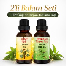 Wie Farma 2’li Bakım Seti | Hint Yağı & Isırgan Tohumu Yağı | Saç ve Cilt Bakımı | 2X50 ml Cam Şişe