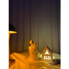 Dofa 2202 Işıklı Ev ,sarılan Çift ,altlık, 3 Parça, Dekoratif Ürün