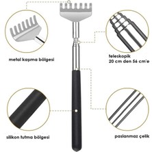 PremiumPort Teleskobik Sırt Kaşıyıcı Metal Kaşağı ve Sırt Temizleme Aleti
