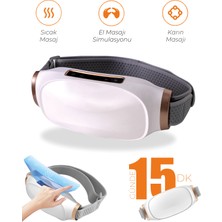 PremiumPort Şarjlı Isıtmalı Shiatsu Masaj Kemeri, Ayarlanabilir, Rahatlatıcı ve Etkili