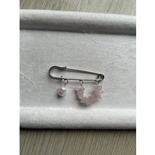 Pel Design Doğal Taş ve Gerçek Incili Iskoç Iğnesi / Broş