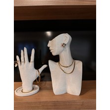 Şık Dekoratif Takı Mankeni Teşhir Standı 25 Cm, 2'li Set