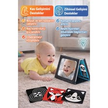 Toyfest Aynalı Zeka Kartları | Karın Üstü Aktivite Seti | 0-12 Ay Bebek Gelişim Oyuncağı