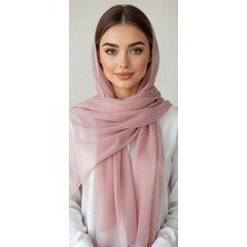 Moda Nur Modanur Şifon Kumaş, Şifon Kumaş , Pudra Renk . Çift Kat. Ölçü 2 Metre*70 cm