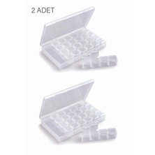 2 Adet 28 Bölmeli Miyuki Boncuk Kutusu, 10.5X17X2.5 Cm, Pratik ve Şık