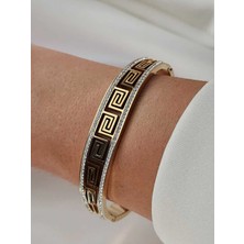 Normadia Paslanmaz Çelik Kelepçe Bileklik, Gold Renkli, Şık Tasarım